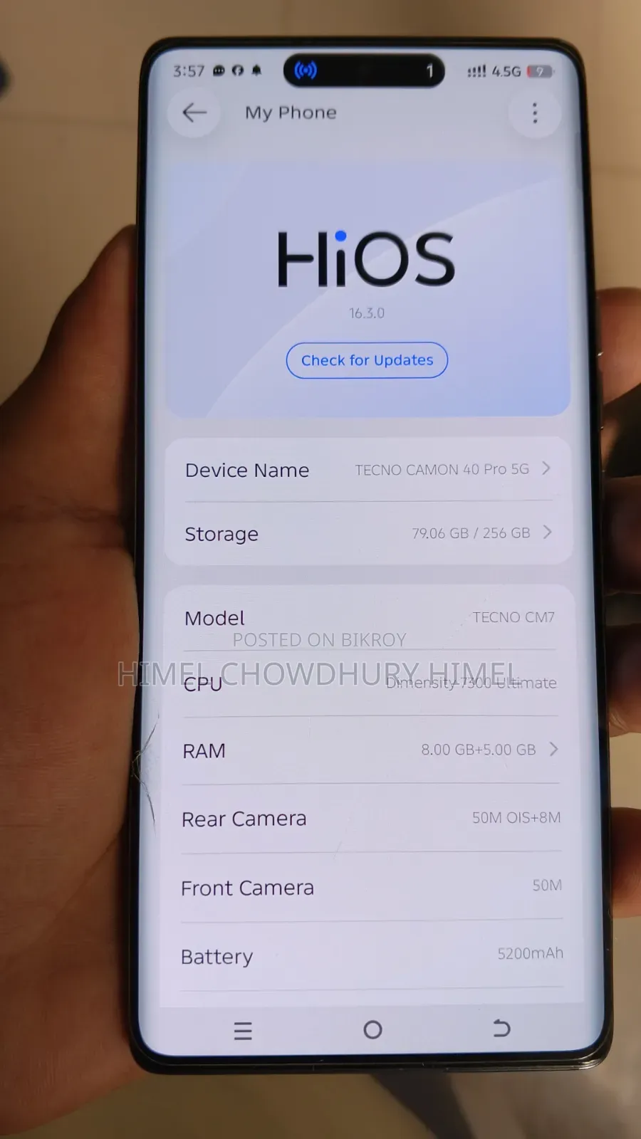 Tecno Camon 40 Pro 5G 256 GB Black