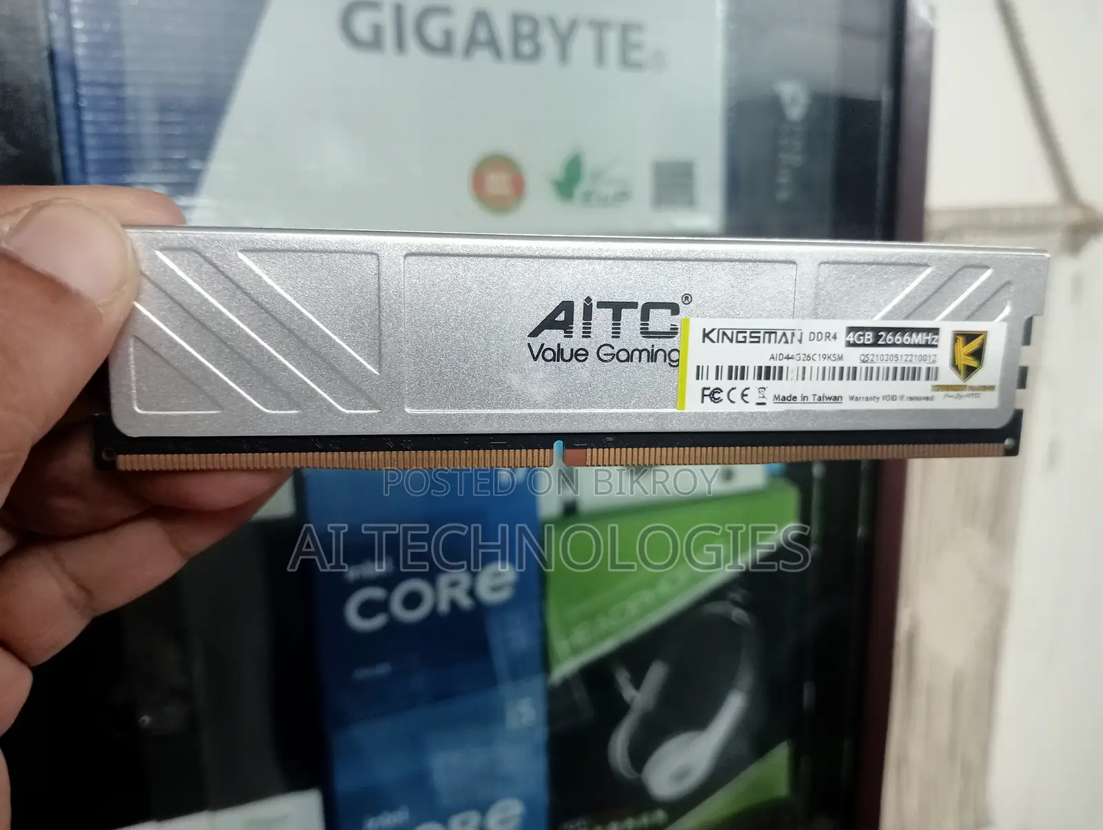 Value Gaming Series - AITC Kingsman 4 GB DDR4 Desktop RAM - 2666MHz