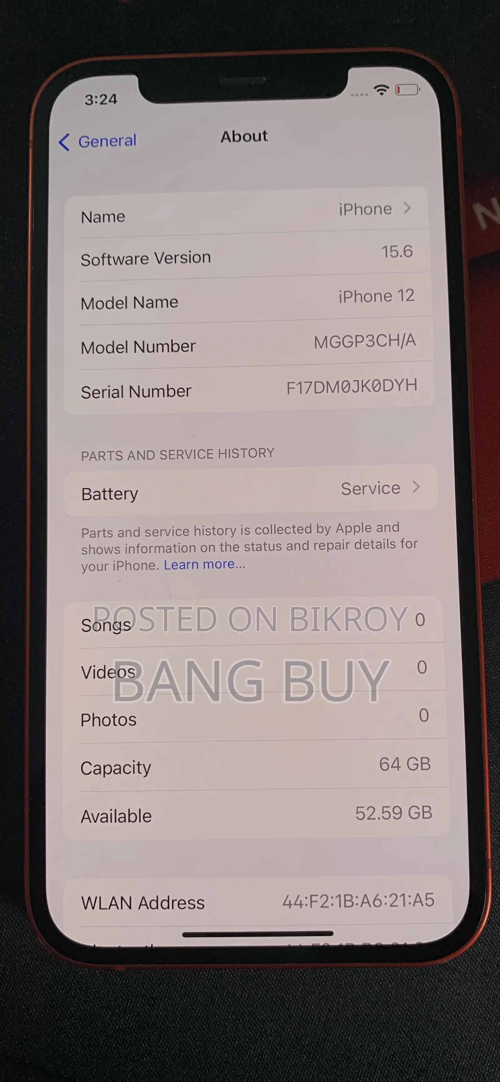 অ্যাপল আইফোন ১২ ৬৪ জিবি রেড