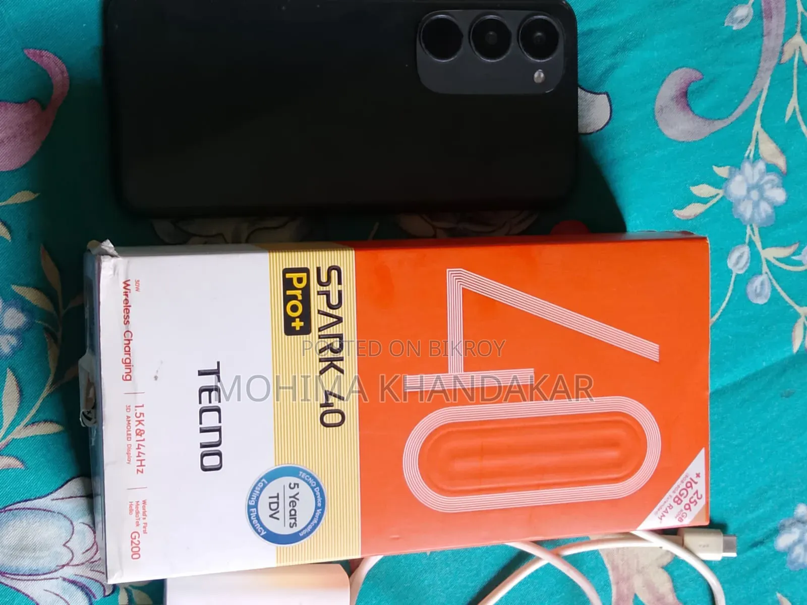 টেকনো স্পার্ক ৪০ প্রো ২৫৬ জিবি কালো