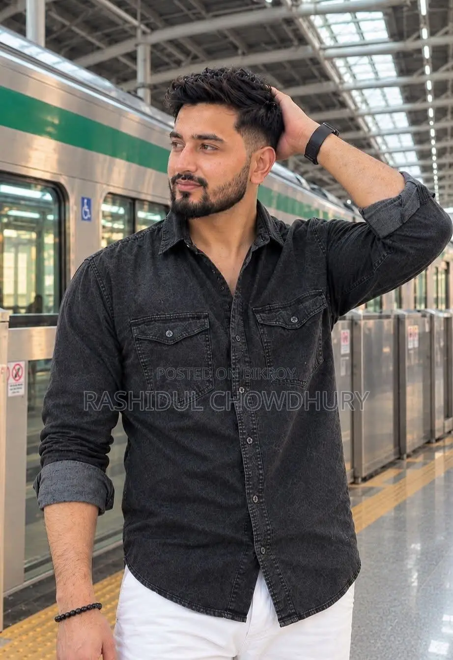 ডেনিম ফুল হাতা শার্ট