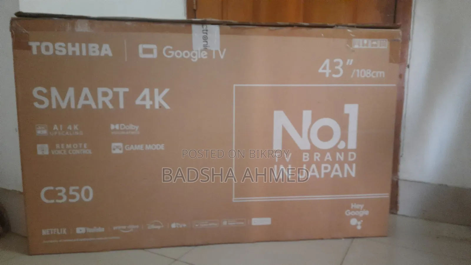 Toshiba 43" 4k Google TV