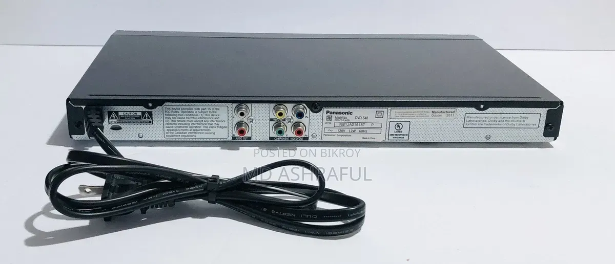 Panasonic DVD-S48GA-K একদম নতুন, অব্যবহৃত DVD Player