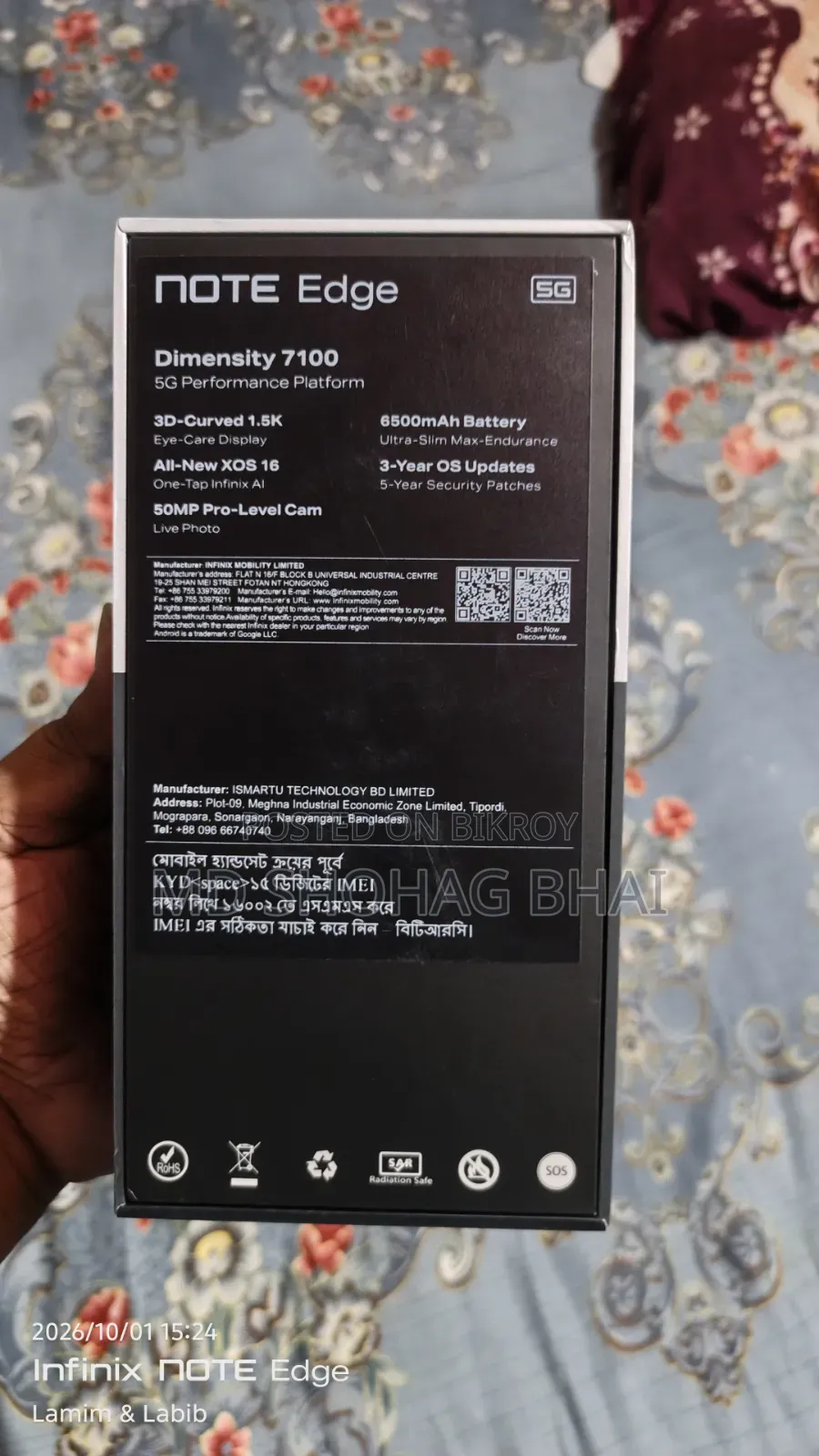 Infinix Note Edge 256 GB Silver