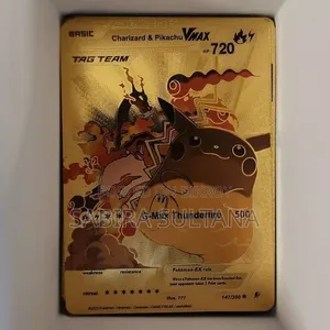 Chalizard and Pikachu Golden Original Card