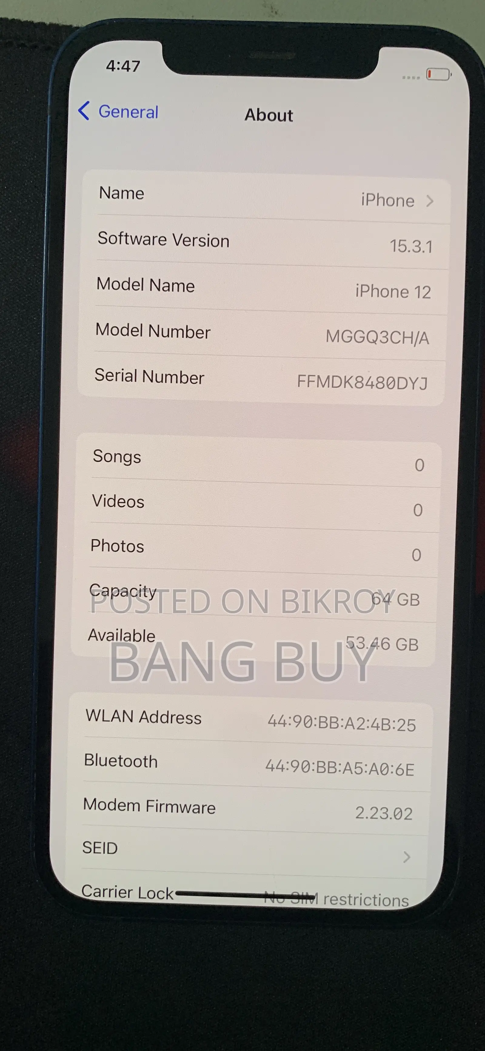 Apple iPhone 12 64 GB Blue