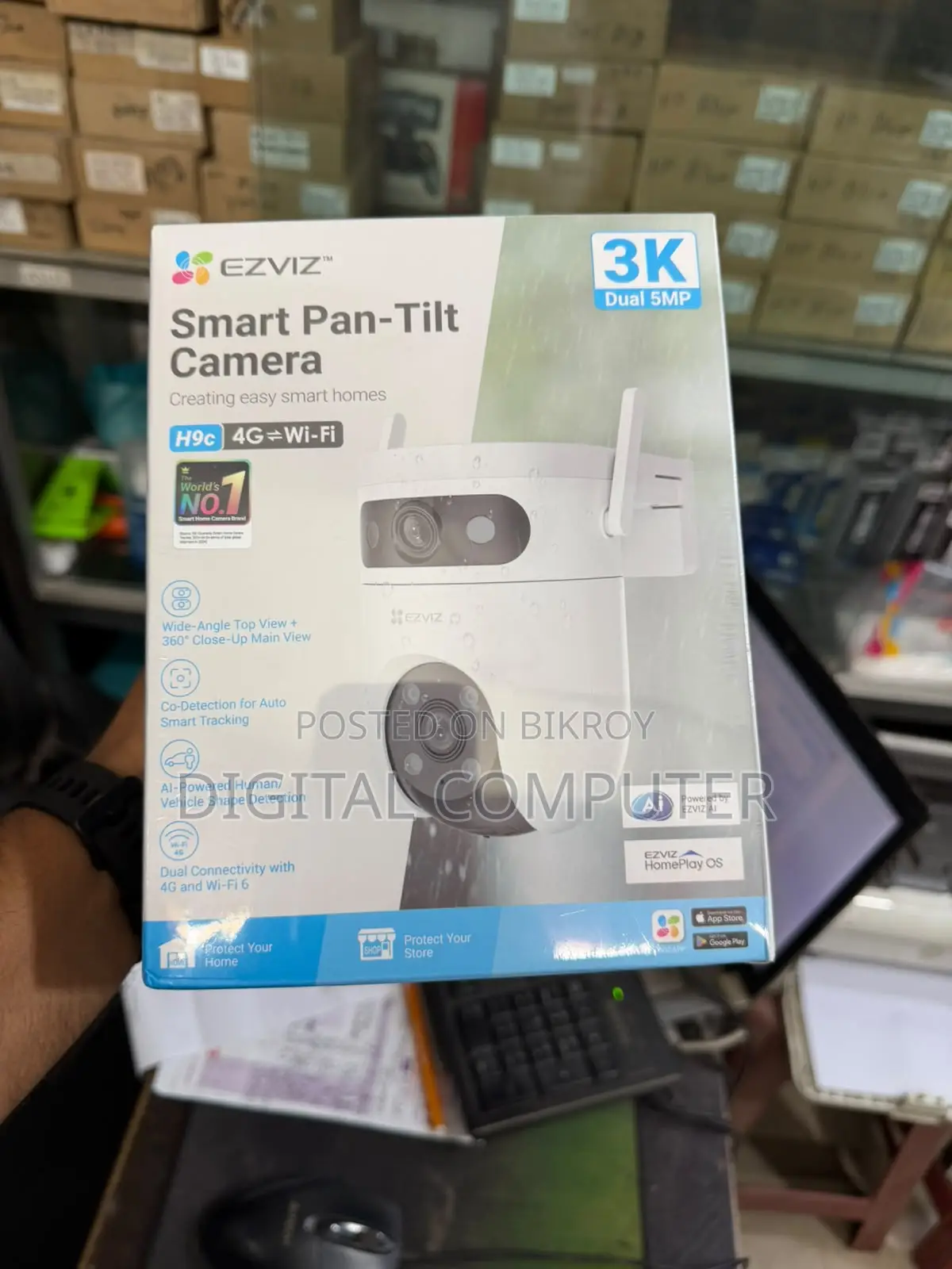 EZVIZ H9c Smart Pan-Tilt Camera – 3K Dual 5MP