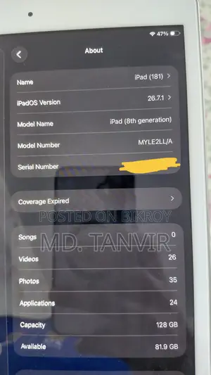 Apple iPad 10.2 (2020) 128 GB Silver