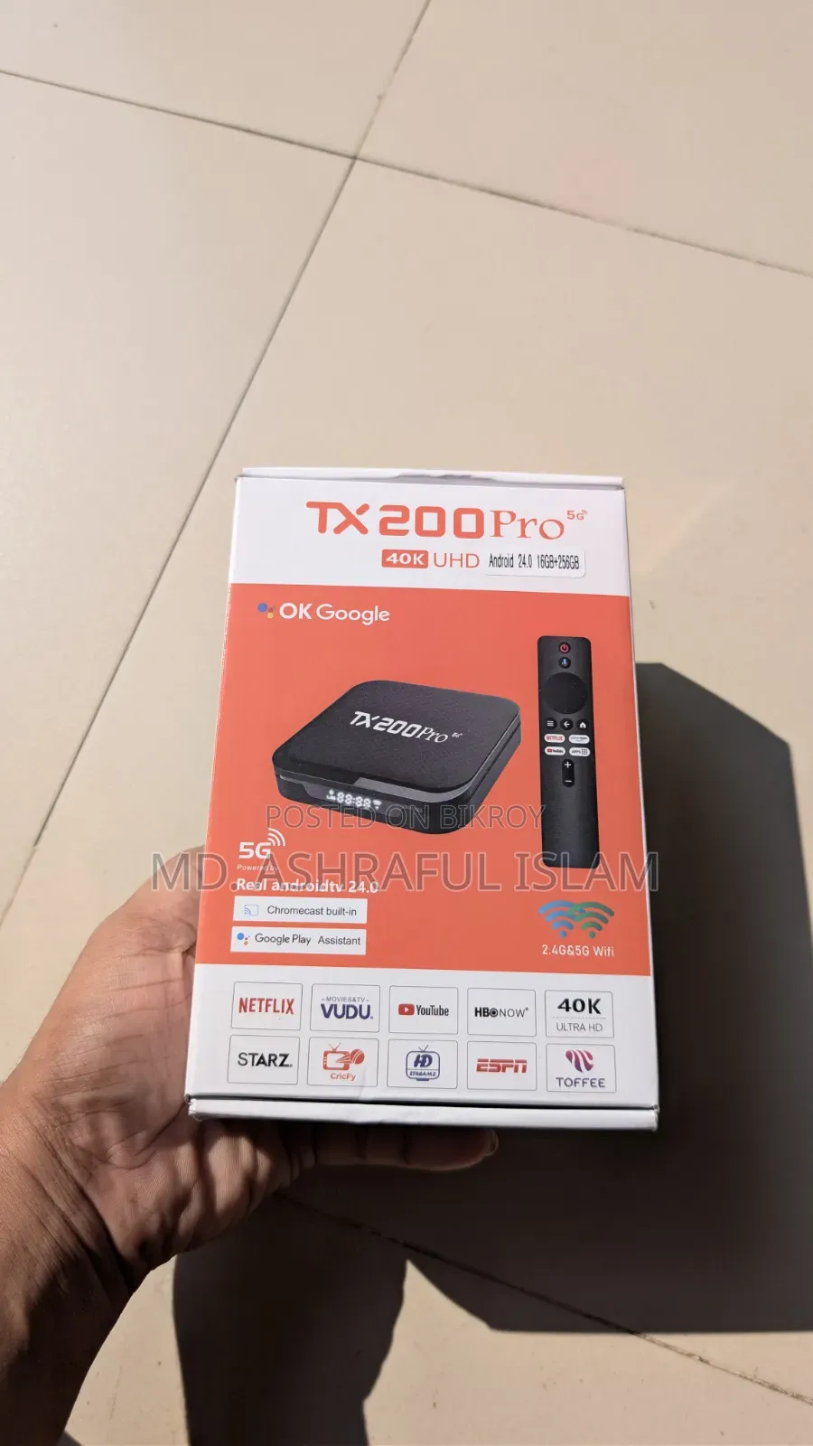 Android TV Box TX200 Pro 2.4g & 5g Wifi