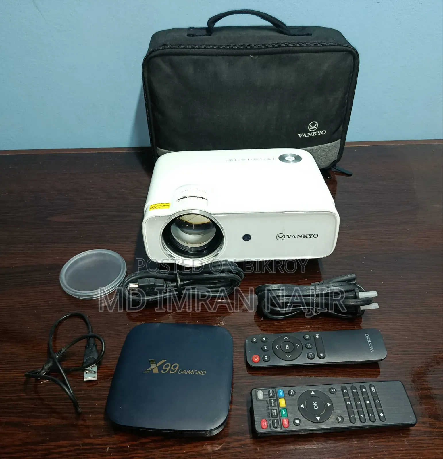Projector and Android TV card for sale due to urgent need of money