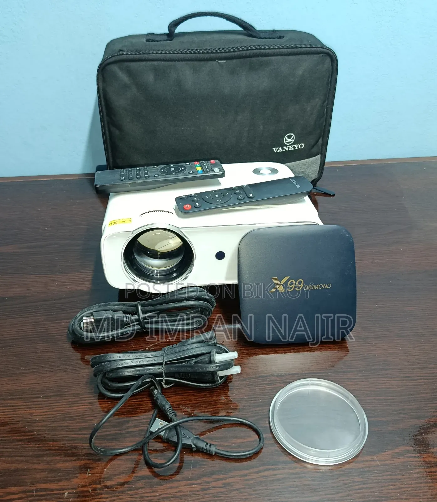 Projector and Android TV card for sale due to urgent need of money