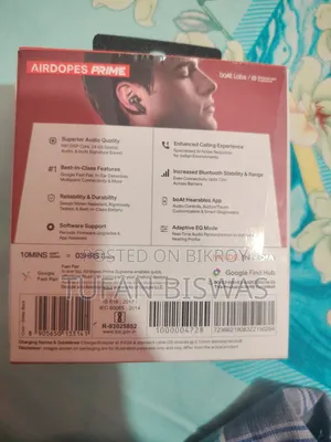 boAt Airdopes Prime Wireless Earbuds - Just Box Opened (100% Original)