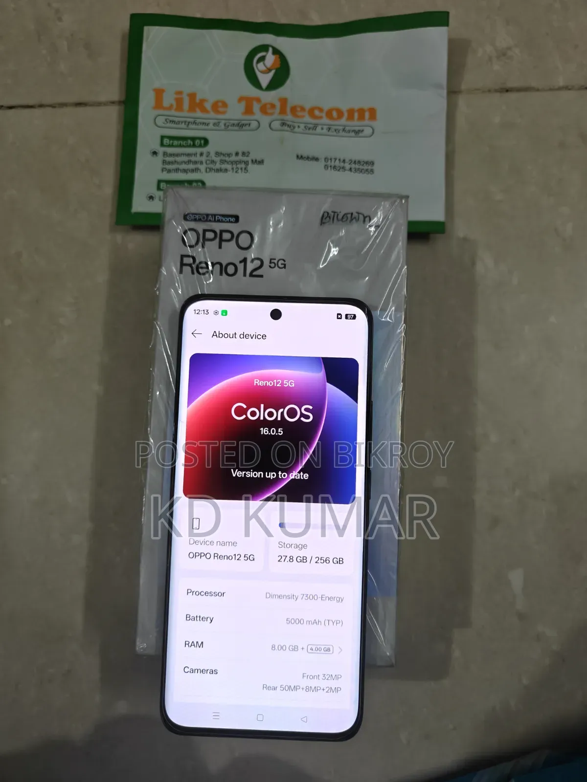 Oppo Reno 12 5G 256 GB Black
