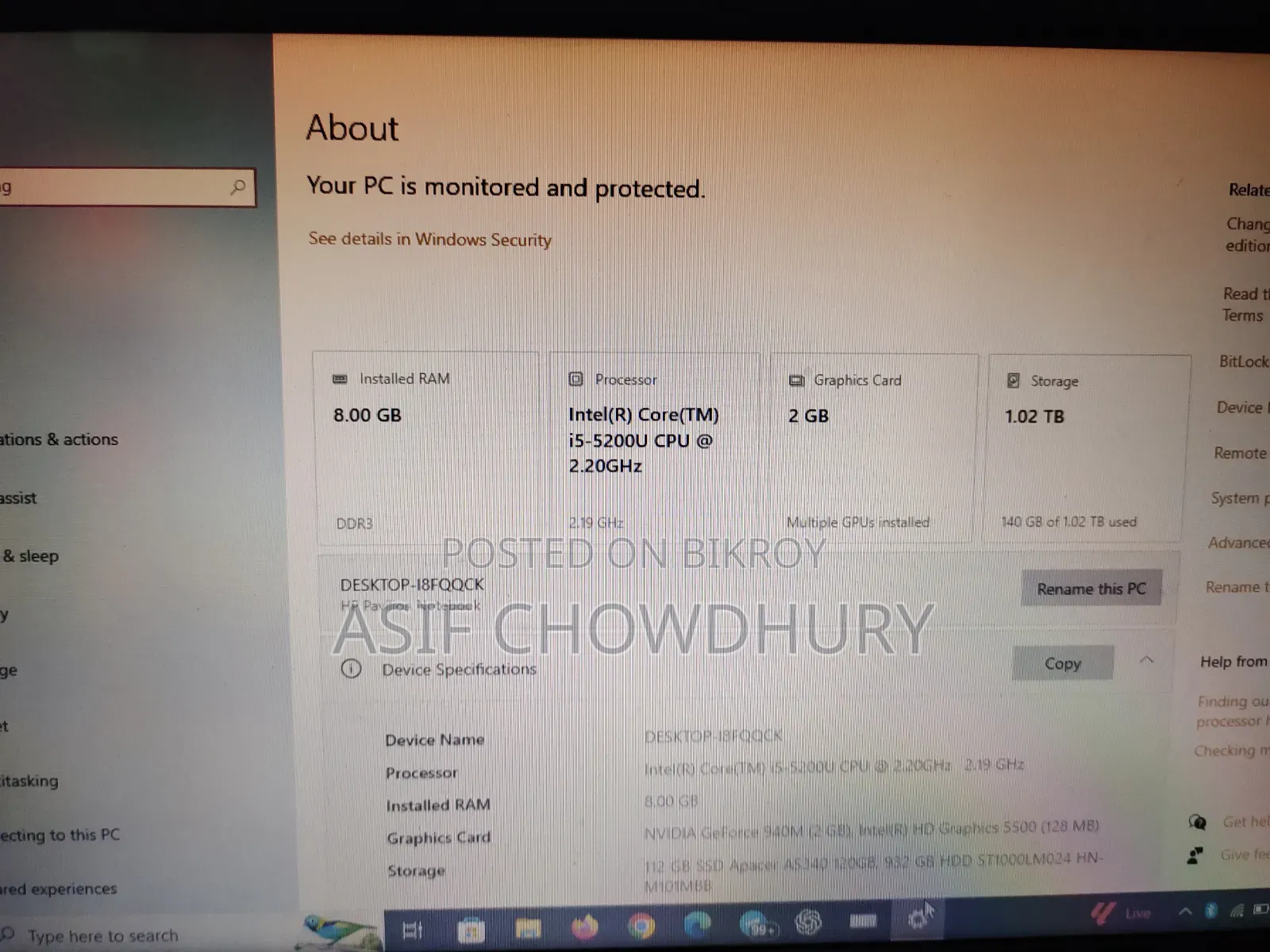 Laptop HP Pavilion 15 8GB Intel Core i5 HDD+SSD 1T