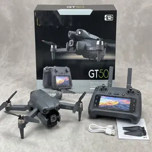 GT50 Foldable Drone With Built-in Screen Remote Controller - HD Dual