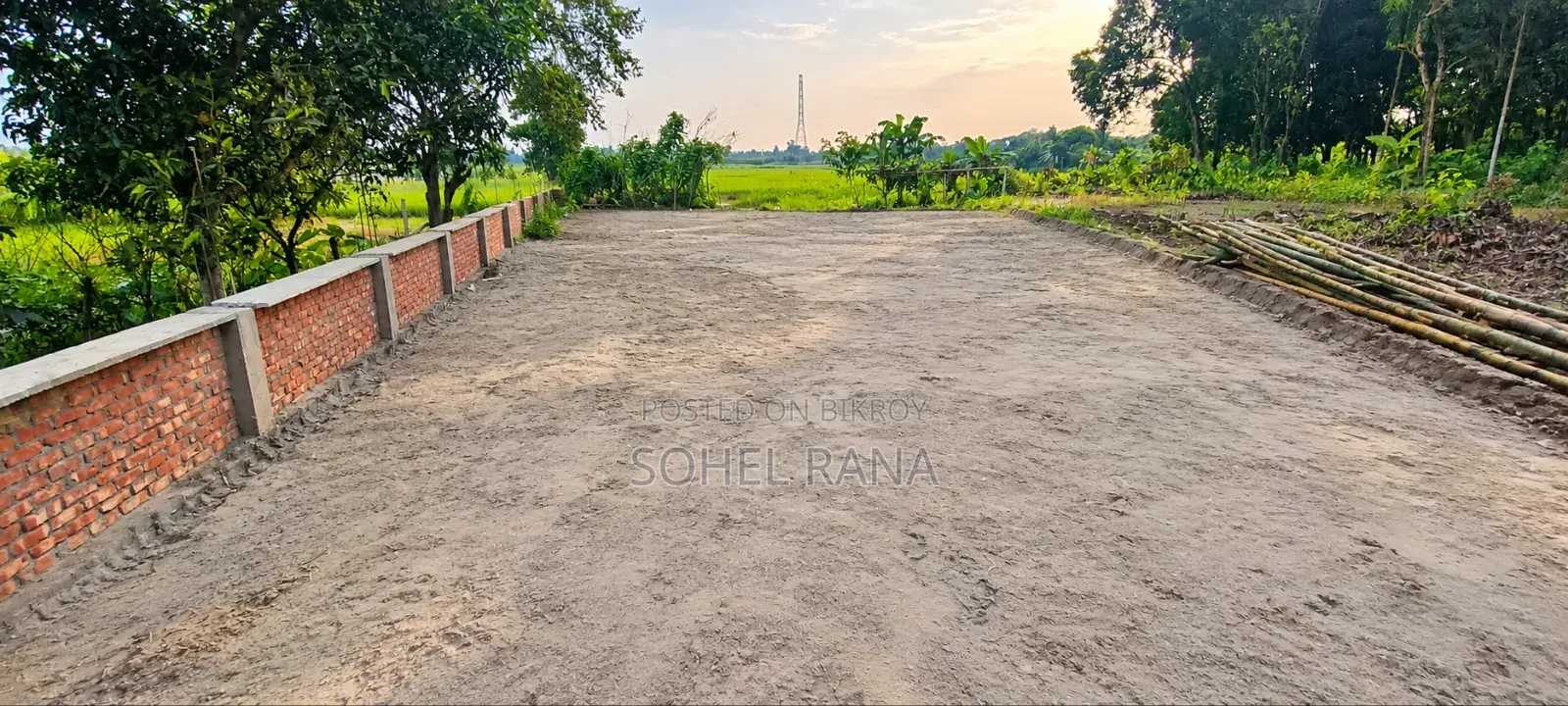 বাউন্ডারী করা ৭ শতাংশ জমি ভাড়া দেওয়া হবে