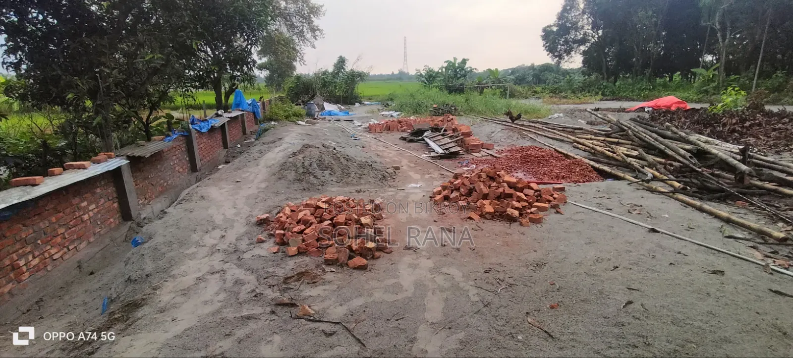 বাউন্ডারী করা ৭ শতাংশ জমি ভাড়া দেওয়া হবে