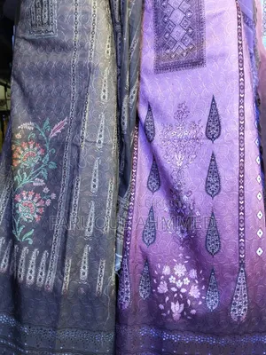 Indian Fancy Cotton Three Piece Fully Worked