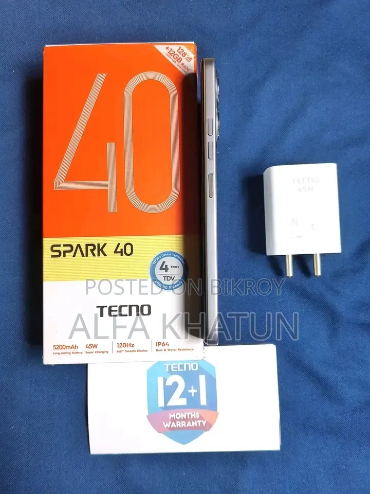 Tecno Spark 40 128 GB Gray