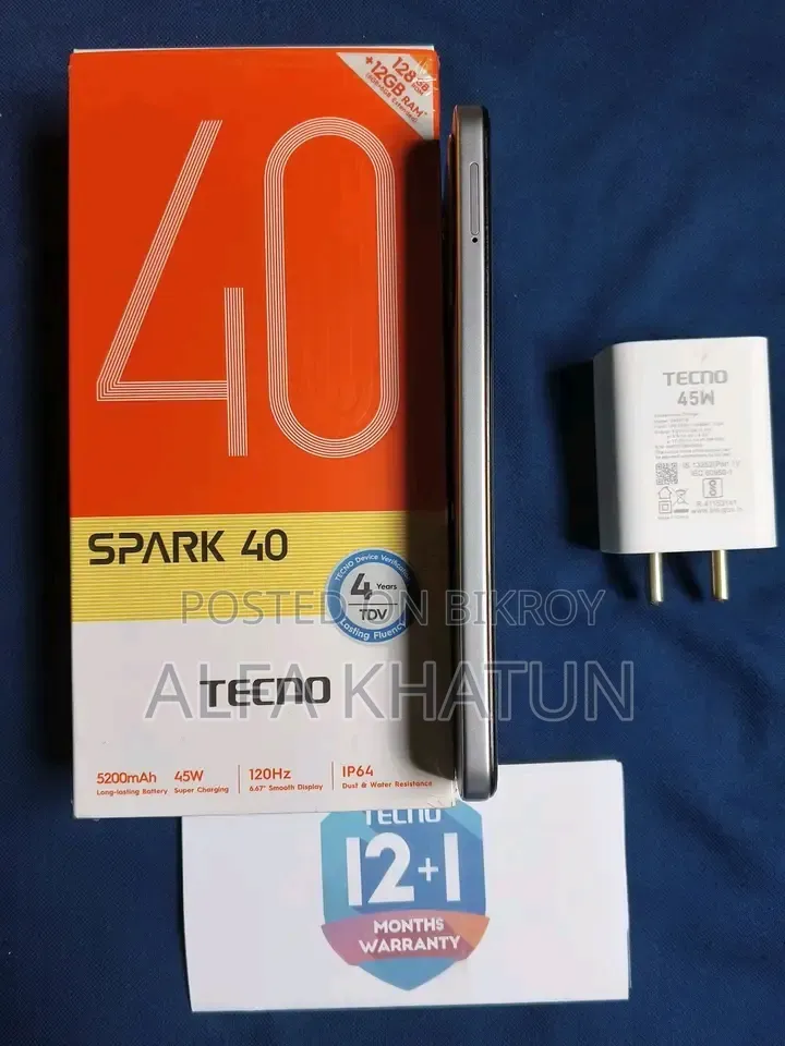 Tecno Spark 40 128 GB Gray