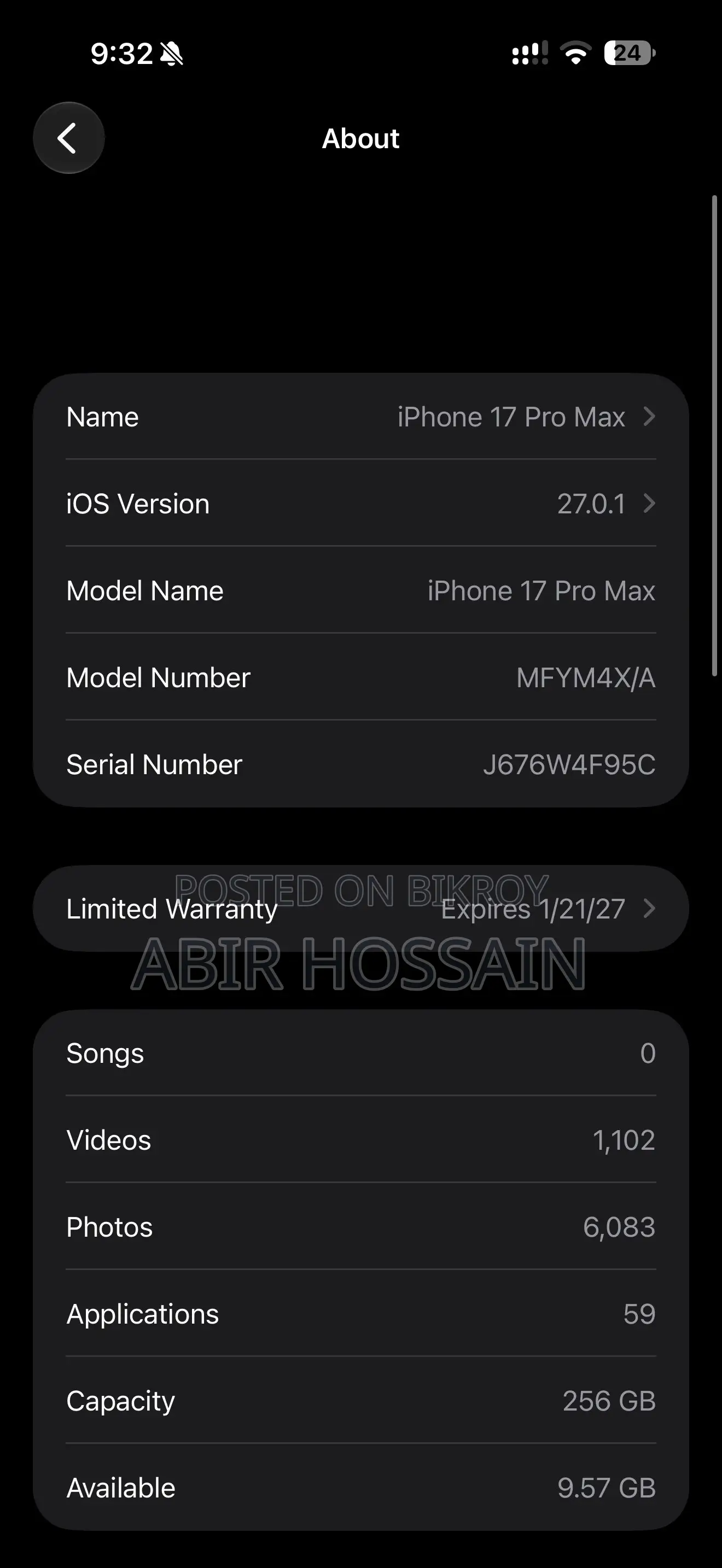 Apple iPhone 17 Pro Max 256 GB White