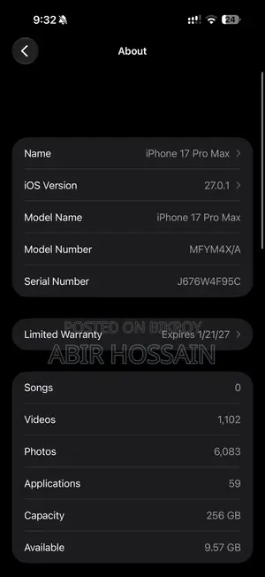 Apple iPhone 17 Pro Max 256 GB White