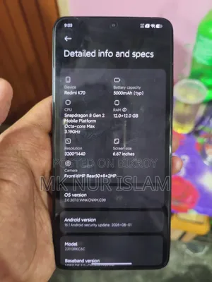 Xiaomi Redmi K70 256 GB Black
