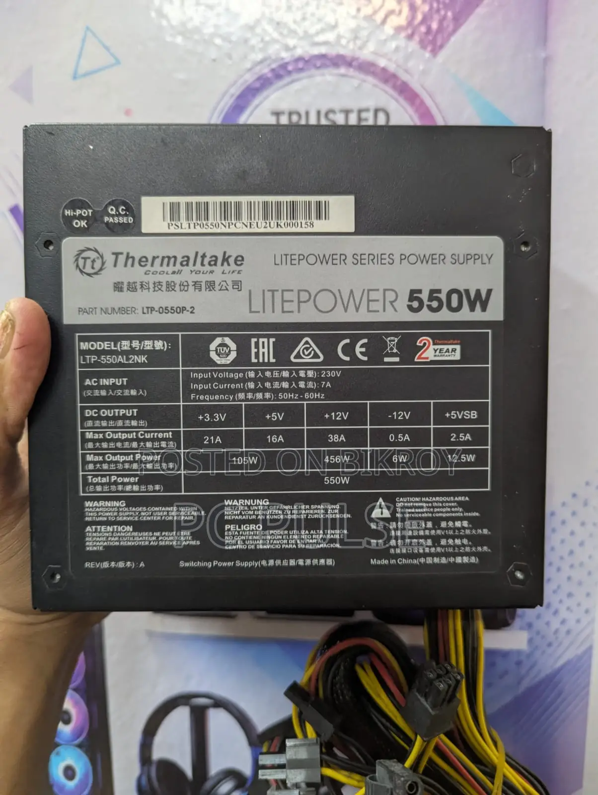 Thermaltake Lite Power 550W Power Supply (PSU)