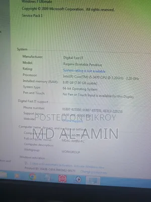 Desktop Computer Dell 8GB Intel Core i5 HDD 500GB