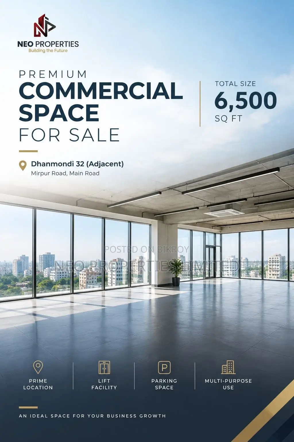 Premium Commercial Space for Sale in Dhanmondi