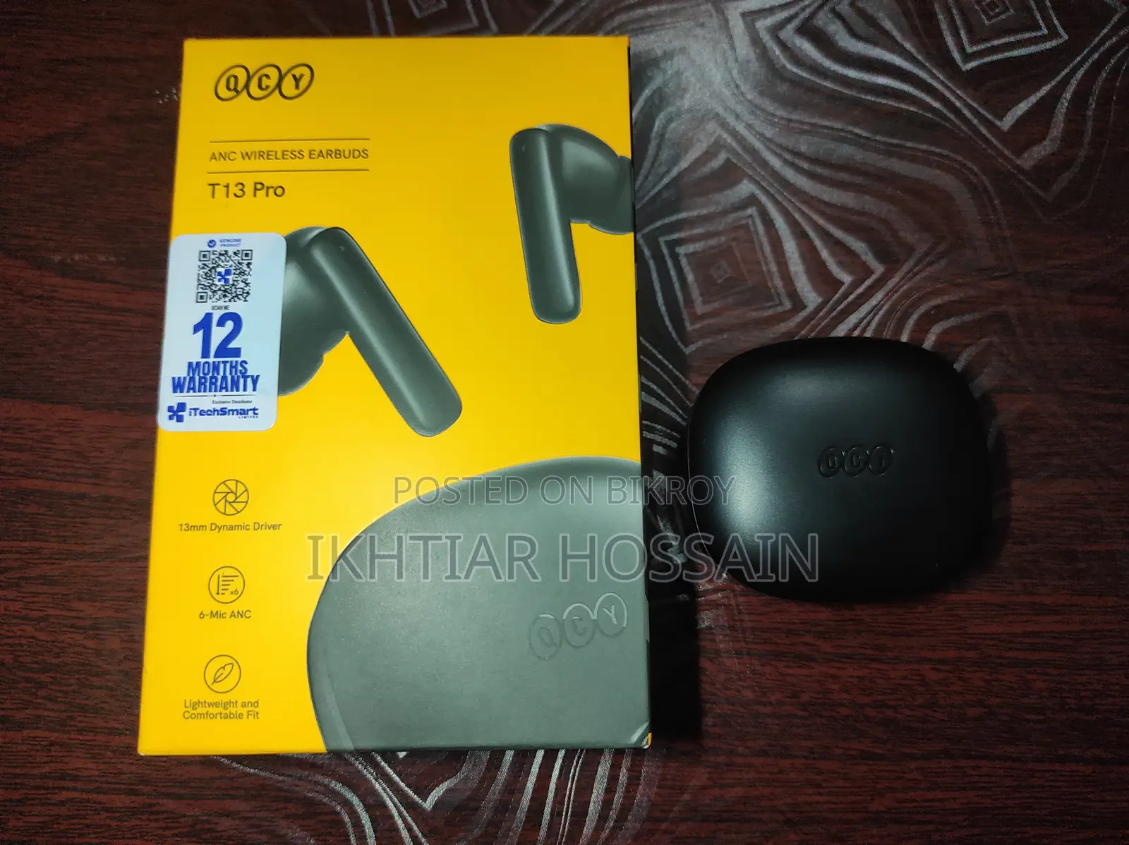 QCY T13 Pro ANC Wireless Earbuds: 50dB Adaptive ANC ( HT23 )