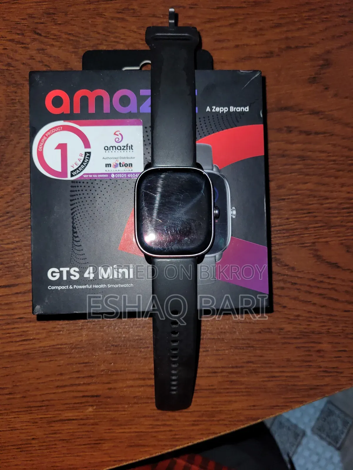 Amazfit GTS 4 Mini Smartwatch (1 Year Used) - Fresh Condition