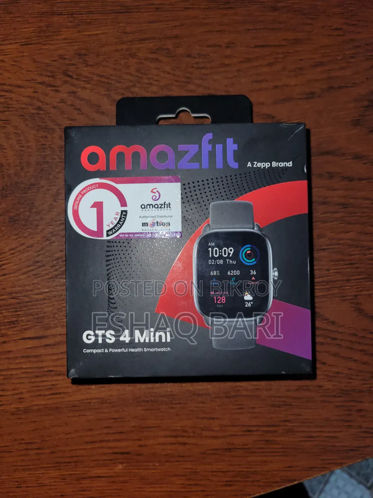 Amazfit GTS 4 Mini Smartwatch (1 Year Used) - Fresh Condition