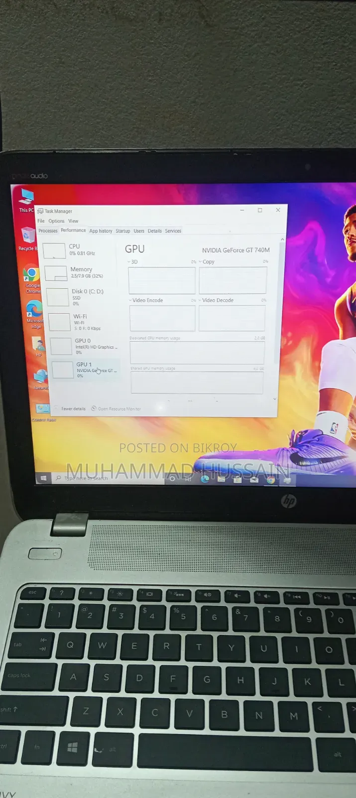 Laptop HP 8GB Intel Core i7 SSD 256GB