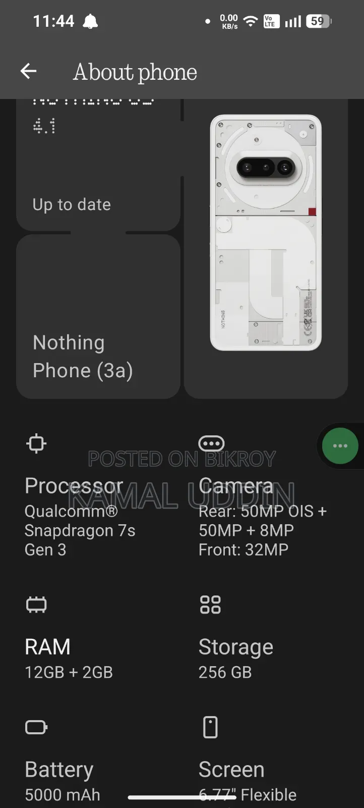 Nothing Phone 3a 256 GB White