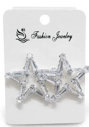 Star Design White City Gold Earrings - New