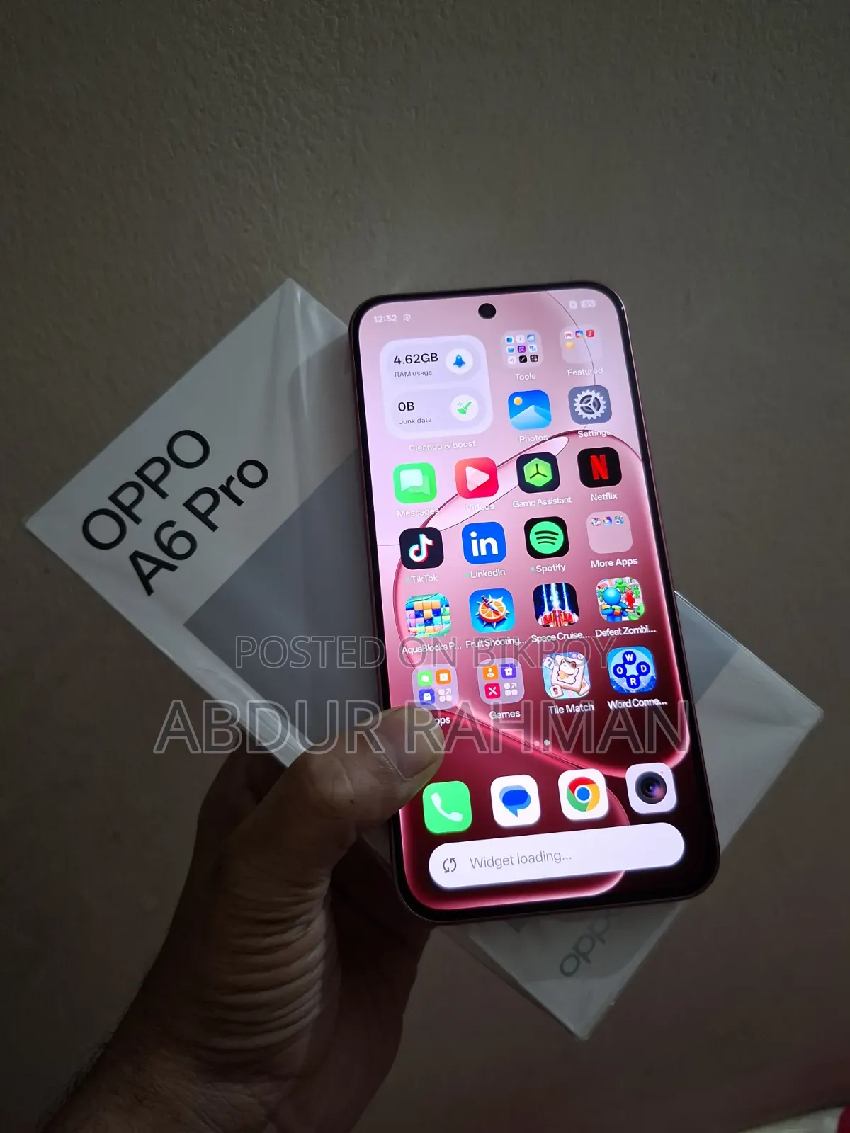 অপ্পো এ৬ প্রো ৫জি ২৫৬ জিবি পিংক