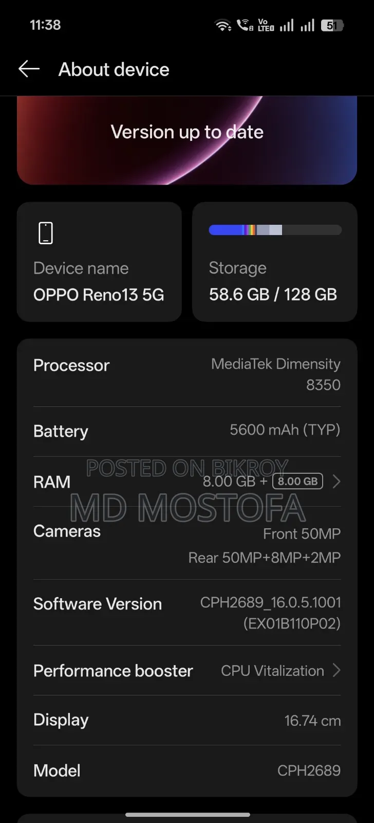 Oppo Reno13 5G 256 GB White