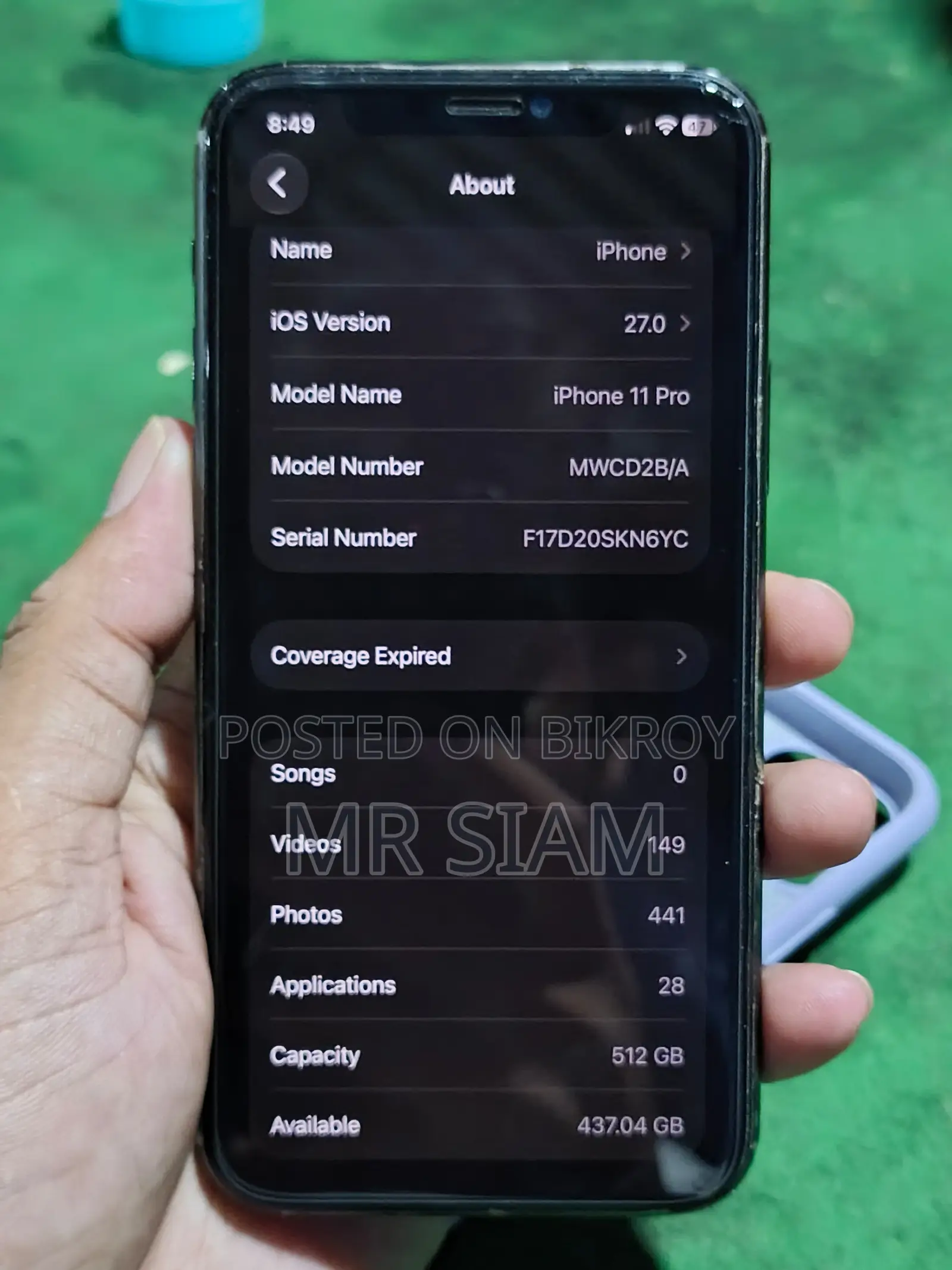 অ্যাপল আইফোন ১১ প্রো ৫১২ জিবি কালো