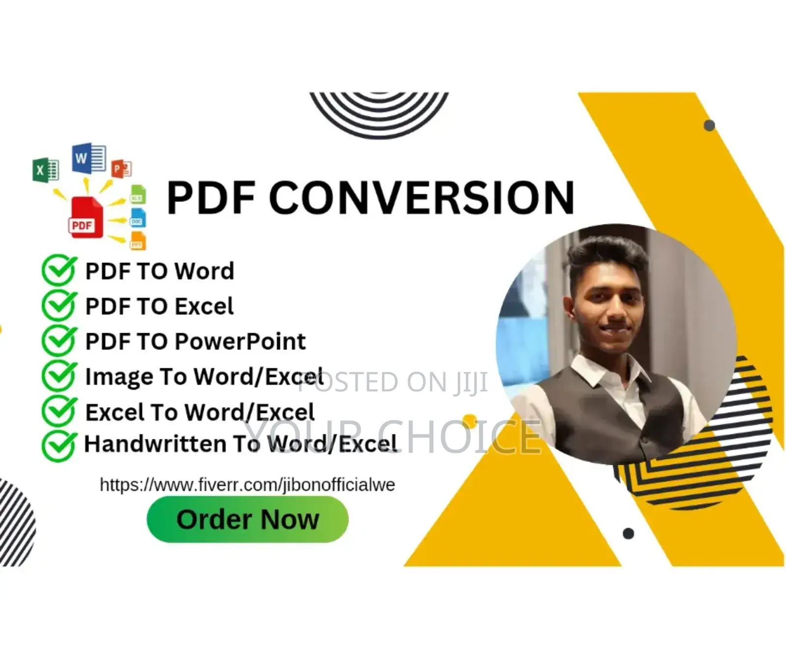 I Will Do Convert PDF to Word, PDF to Excel, Image to Text