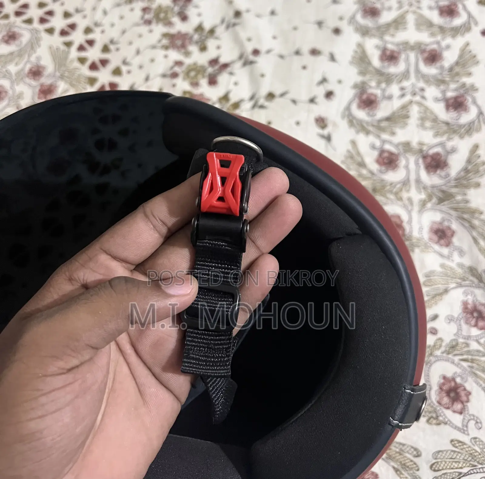 ভিন্টেজ হেলমেট মেরুন কালার