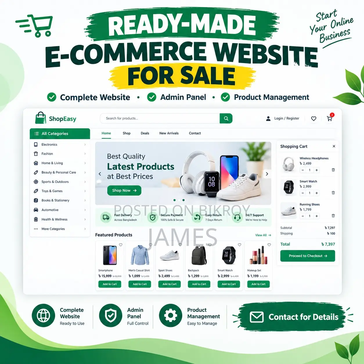 Ready-Made E-Commerce Website With Admin Panel