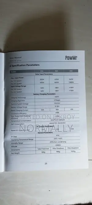 PowMr MPPT SOLAR CHARGE Controller 10 to 45 Amp