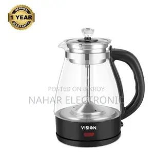 VISION VIS-EK-020 1L Smart Glass Electric Kettle – 900W with LED