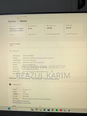 Desktop Computer 16GB AMD Ryzen 5 SSHD+SSD 1T
