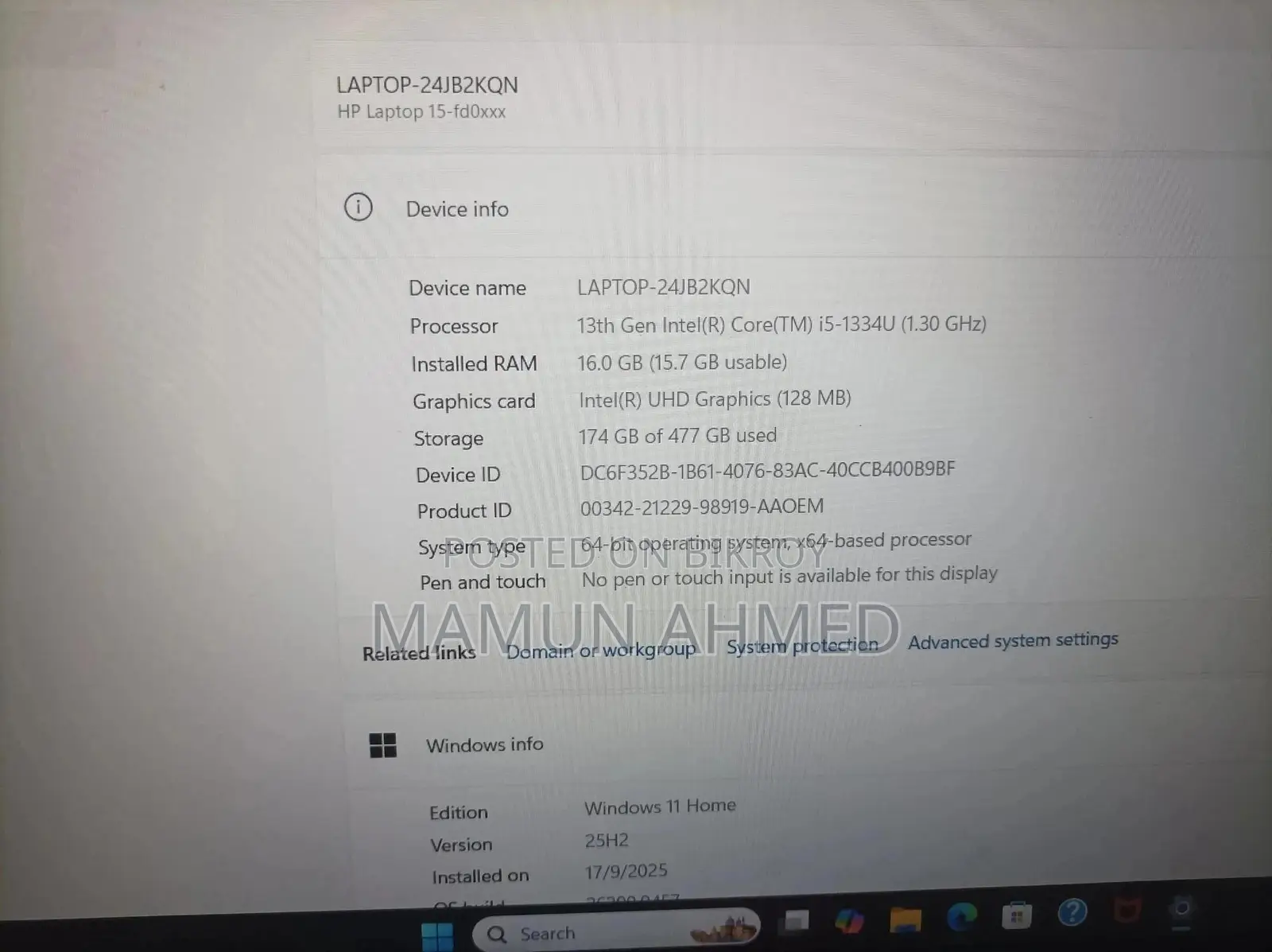 Laptop HP 15 16GB Intel Core i5 SSD 500GB