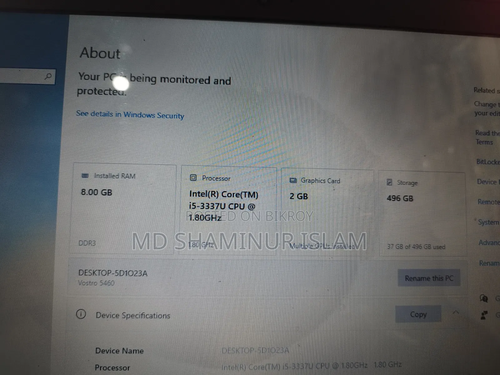 Laptop Dell Vostro 5470 8GB Intel Core i5 SSD 512GB