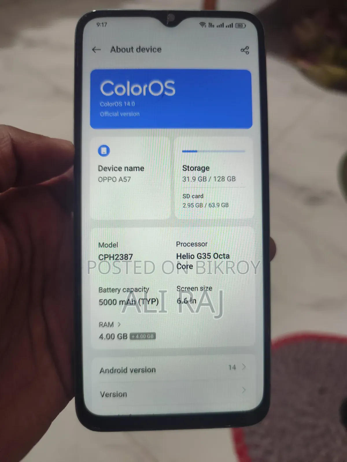Oppo A57 4G 128 GB Blue