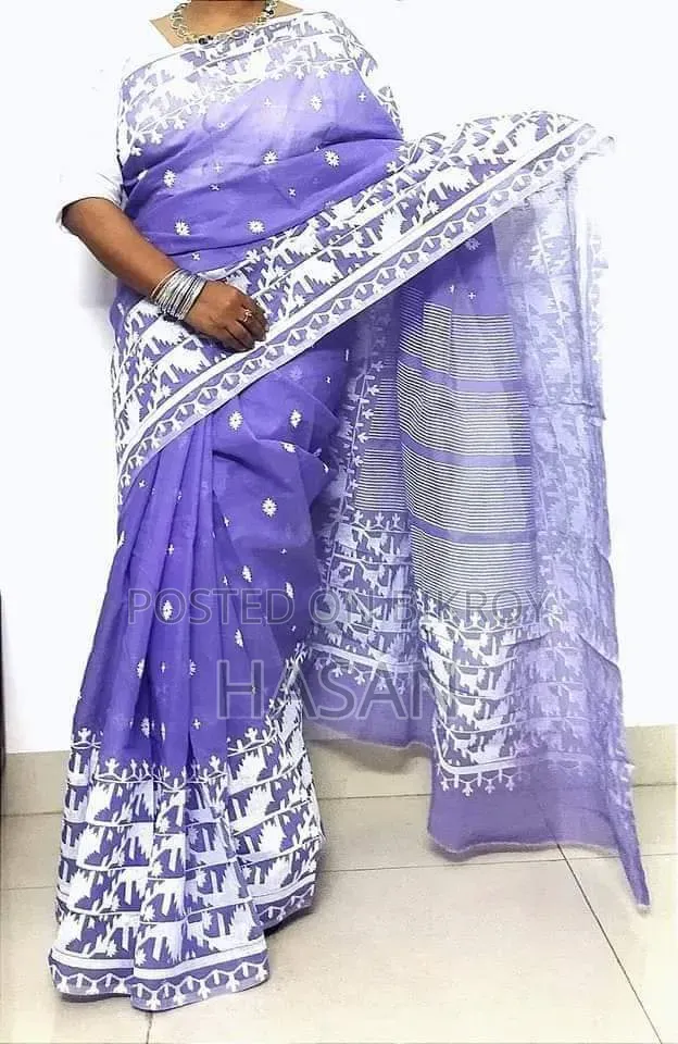 Half Silk Screen Print Saree
