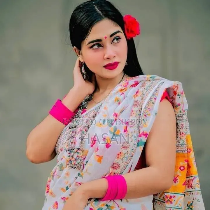 Half Silk Screen Print Saree